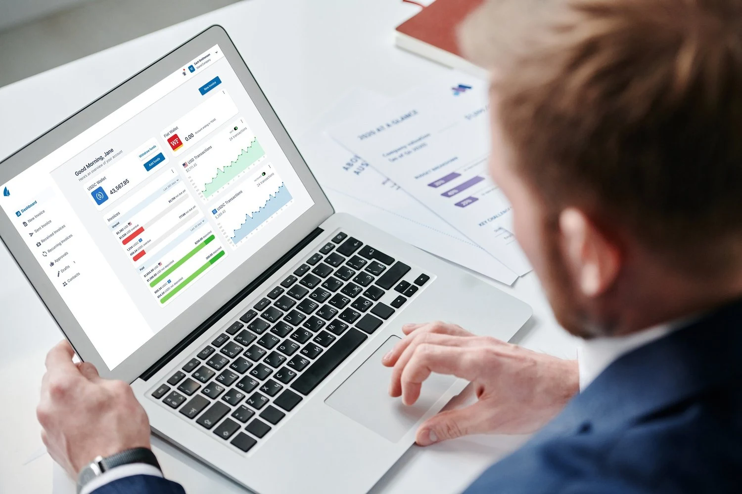 Syro cross-border payments product mockup
